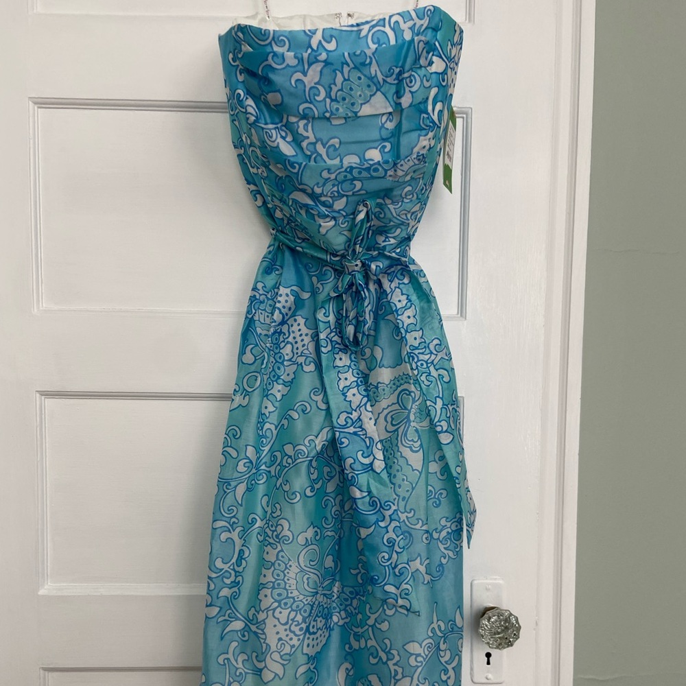 Lilly Pulitzer strapless fitted flare dress